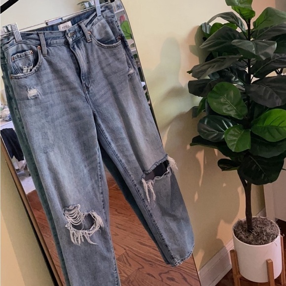Pistola Presley '90s Roller Med Wash High-Rise Distressed Jeans. - Picture 8 of 15